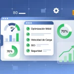 Gráficos y estadísticas de optimización web.