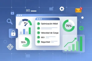 Gráficos y estadísticas de optimización web.